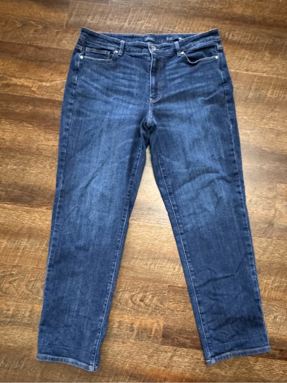 J. Jill Relaxed Boyfriend Jeans Womens Size 14 Dark Wash Stretch Denim Straight